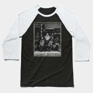 The Allman Brothers // Minimalist Fanart Baseball T-Shirt